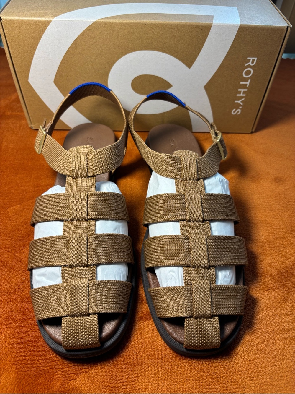 Rothy's Brown Strappy Fisherman Sandals